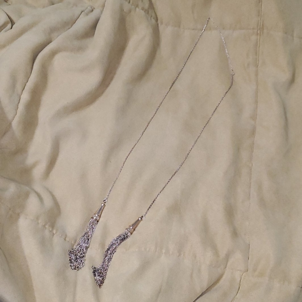Rose gold tassel necklace